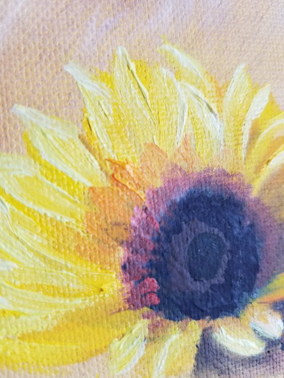 Sunflowers in a Pot