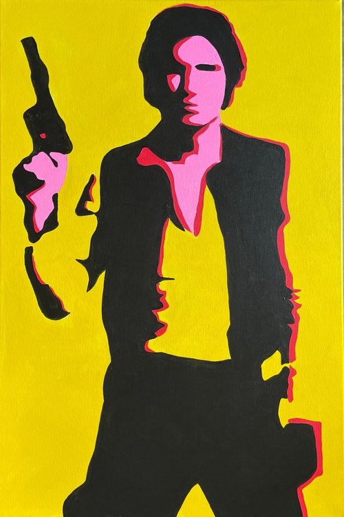 Neon Scoundrel: Han Solo in Bright Hues by Dominic Joyce