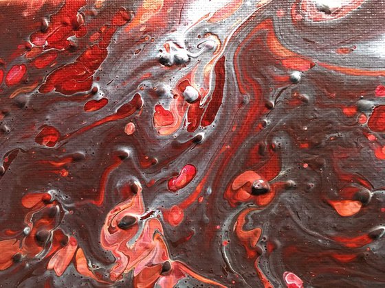 "Molten" - FREE USA SHIPPING - Original Abstract PMS Fluid Acrylic Painting - 16 x 20 inches