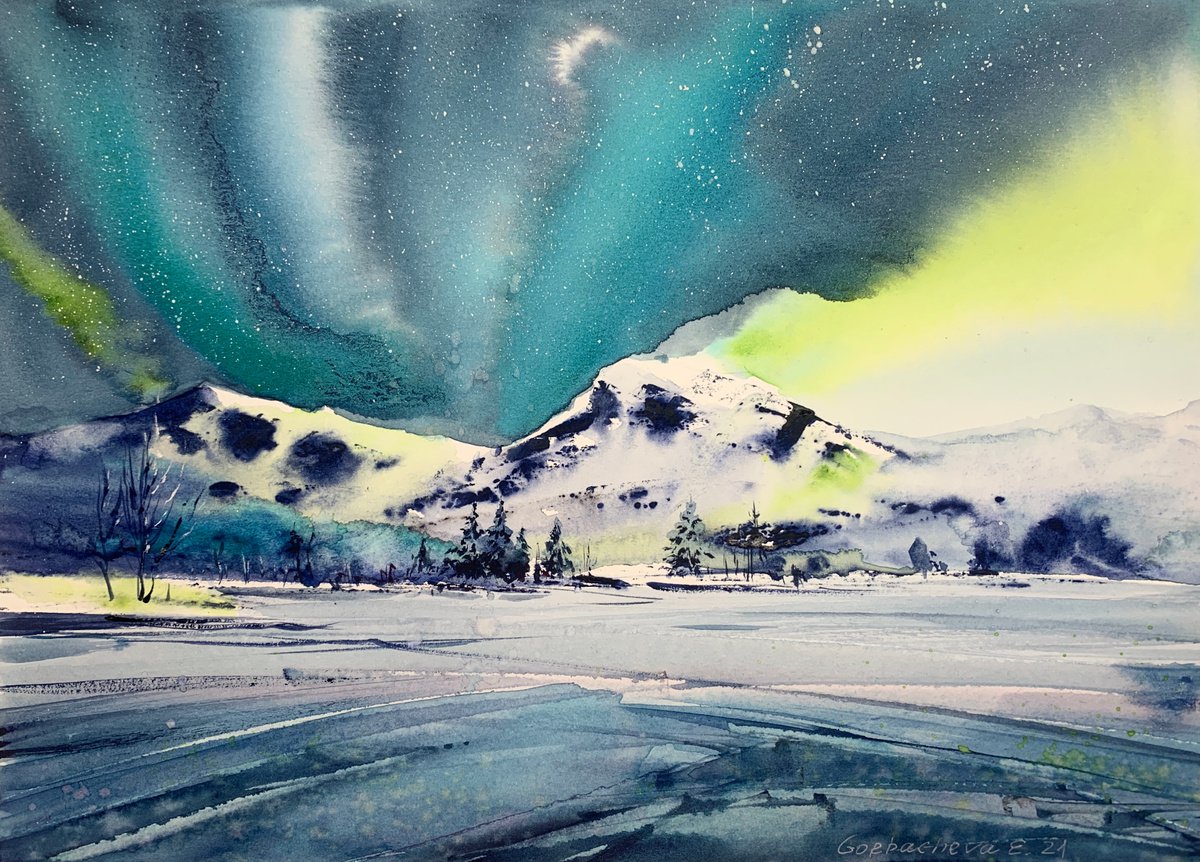 Aurora borealis #22 by Eugenia Gorbacheva