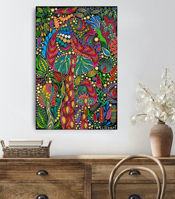 Psychedelic Mushroom Garden