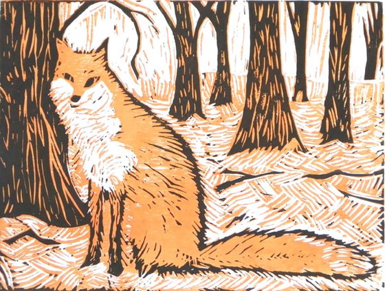Fox in the woods