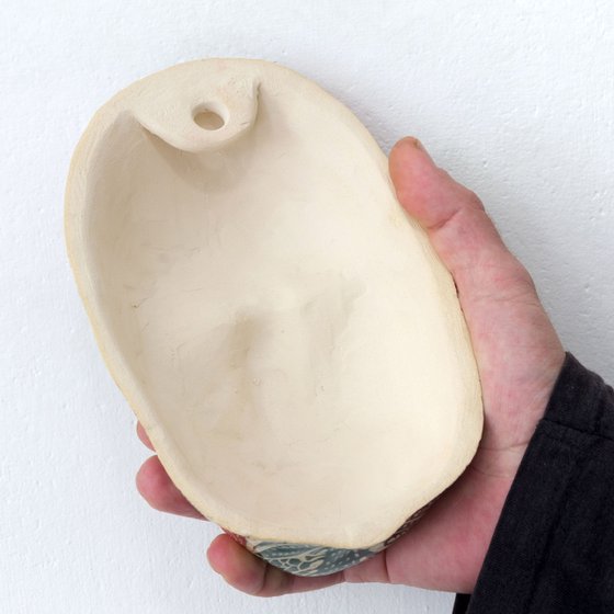 Ceramic sculpture Face 13 x 20 x 6 cm