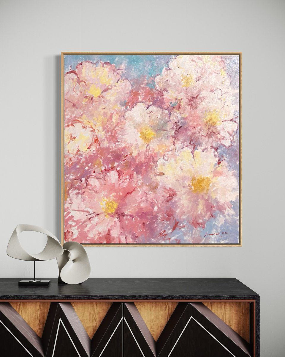 Expressive Oil Painting , Pastel Dream Ll By Volodymyr Smoliak, 26 X 28, Artwork For Sale On Artfinder