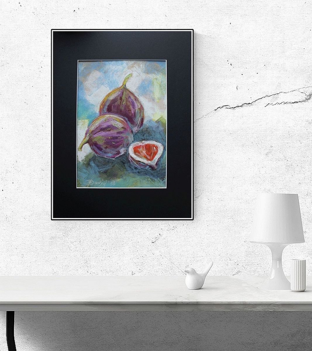 Still Life Pastel Drawing By Olga David, 9 X 11", Feigen, Original Artwork