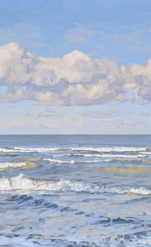 Waves in the morning sun by ANNE BAUDEQUIN