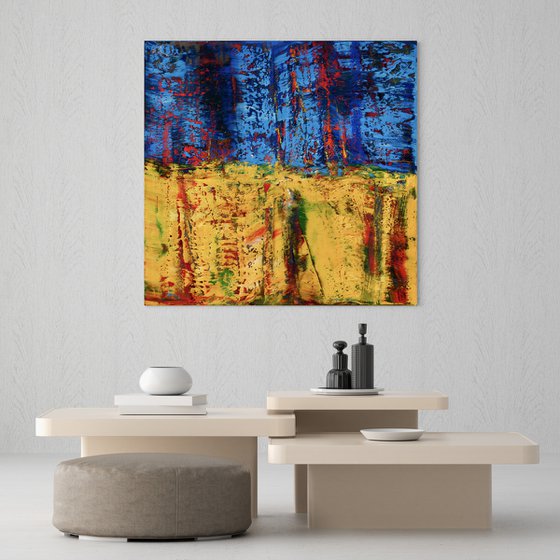 100x100 cm Ukraine Original abstract painting Abstract oil painting