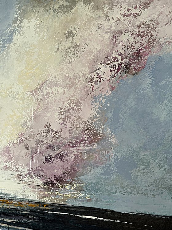 Violet Pink Sky Over Deep Waters