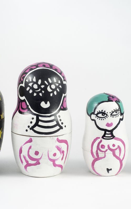 Set of Hand painted Russian Dolls by Georgia  Sawers