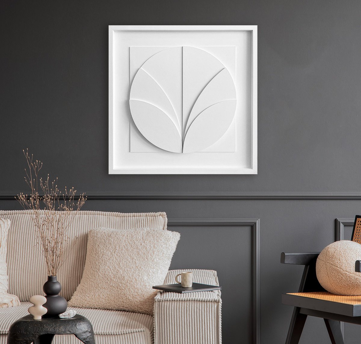 Geometric Abstract Relief By Liam Roberts, 20 X 20", Bloom, Original Artwork