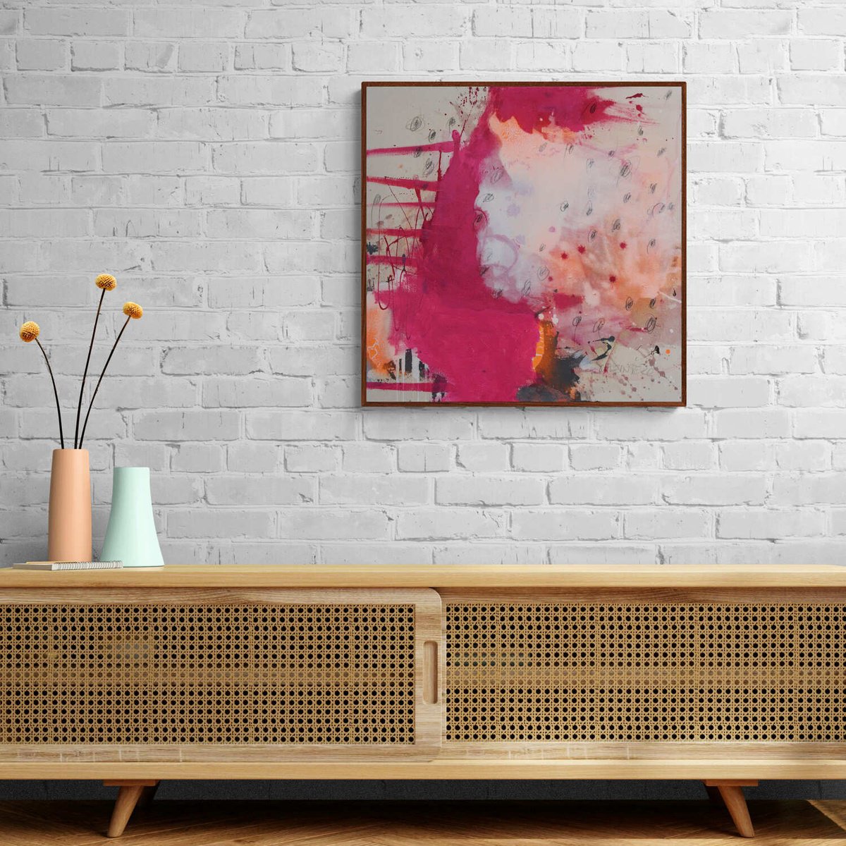Expressive Painting , Chromatic Bite By Daniela Schweinsberg, 24 X 24, Artwork For Sale On Artfinder