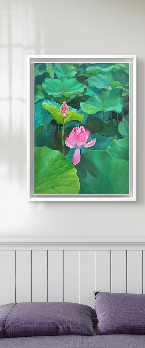 Lotuses. Pond. Time of youth by Guzel Min