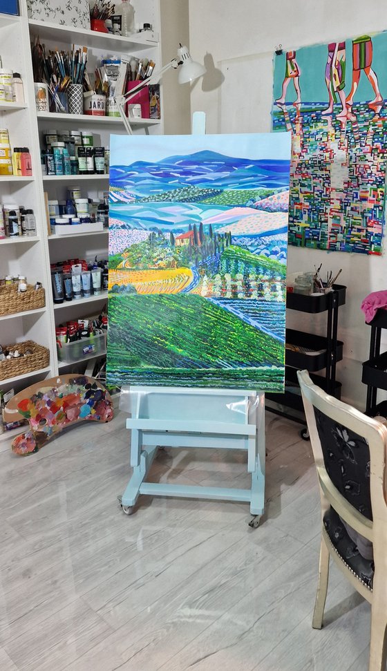 Landscape of Tuscany / 101 x 72 cm