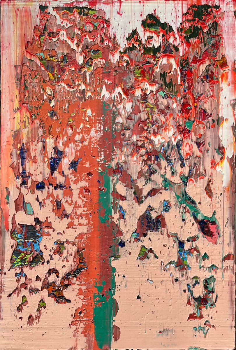 Abstract Oil Painting By Svitlana Andriichenko, 16 X 24", Fire Nymph, Original Artwork