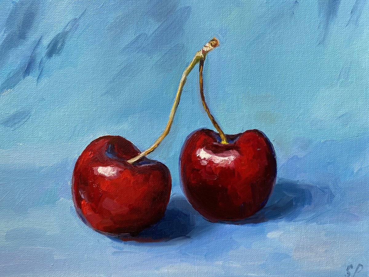 Cherry Oil painting by Elvira Sultanova  Artfinder