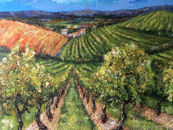 The Vineyard -landscape painting