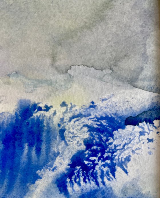Wave  I  Seascape Miniature Watercolor
