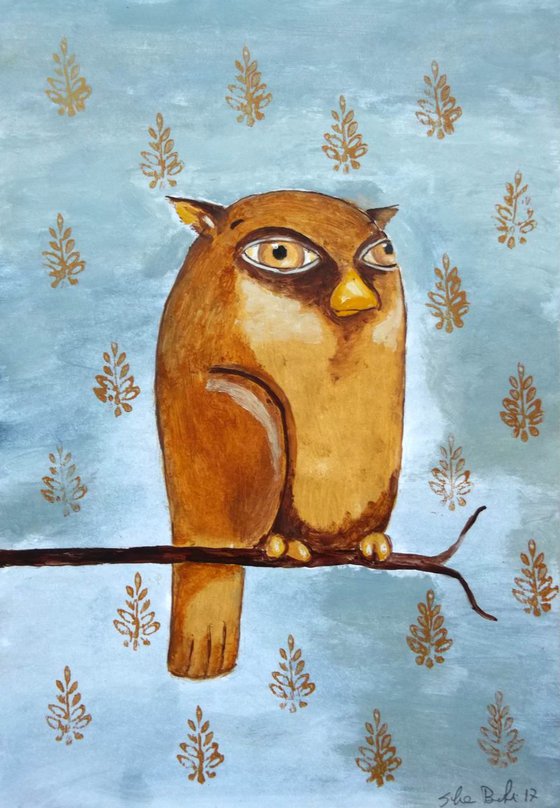 The owl on the branch