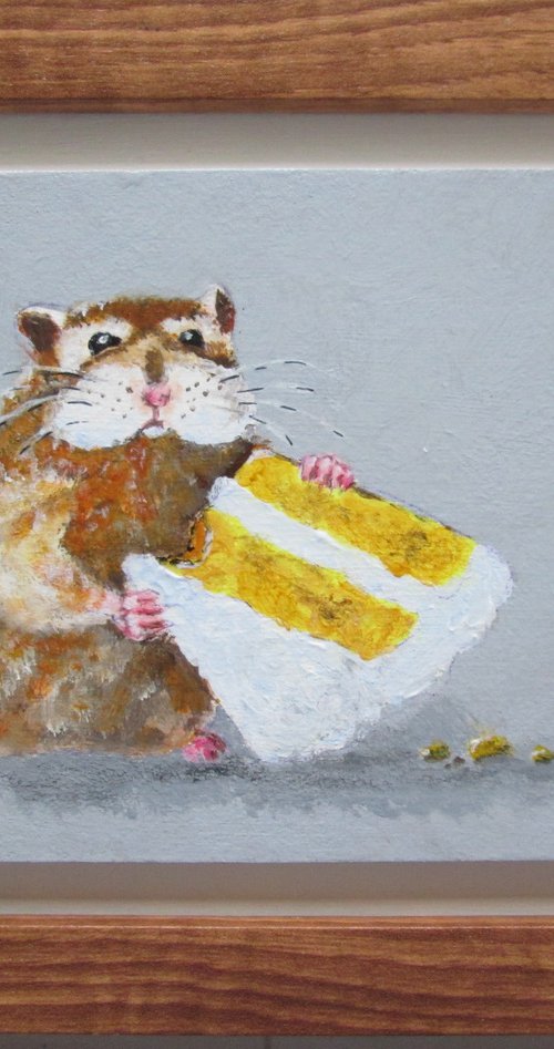 Hamster snacking on cake by MARJANSART
