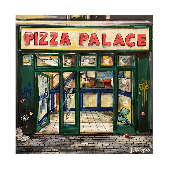 Pizza Palace - Original on canvas board