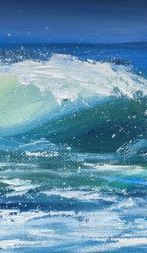 Miniature Wave Seascape #11 by Jo Earl