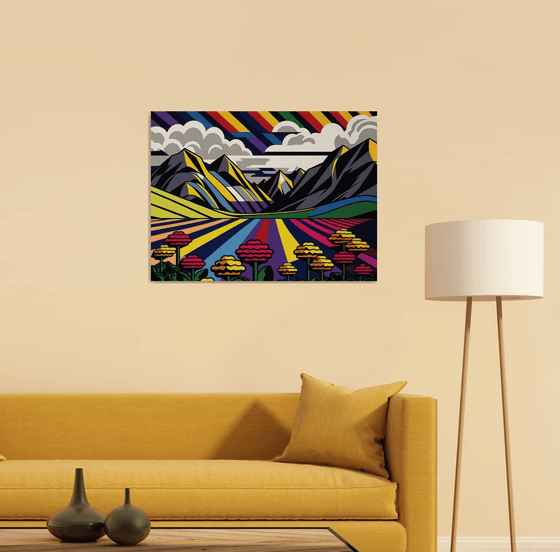 Abstract mountain landscape |  23,5"x31,5" (60x80 cm)