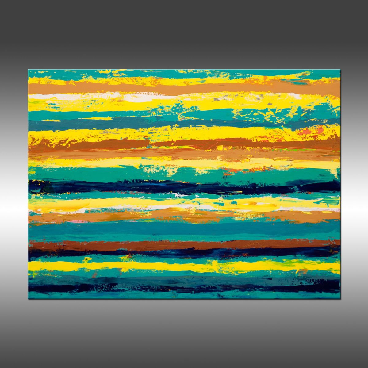 Abstract Acrylic Painting By Hilary Winfield, 40 X 30, Reclaimed 1, Original Artwork