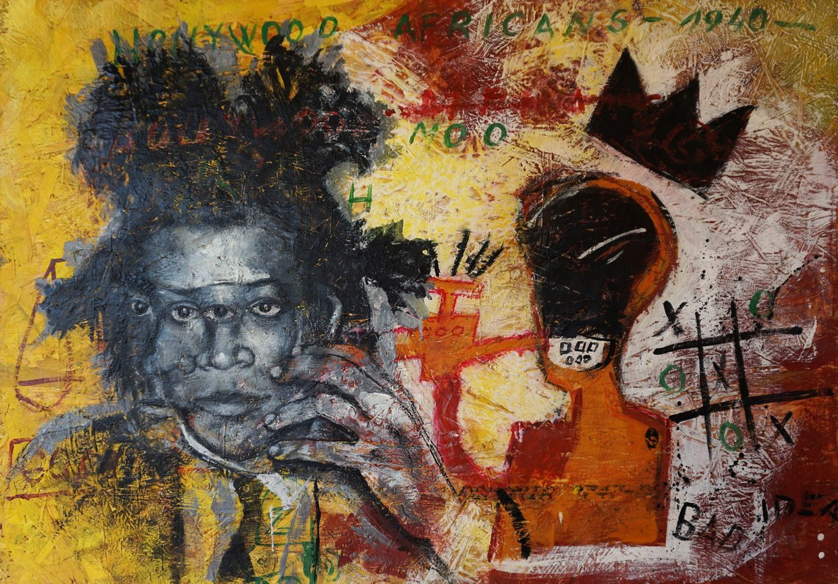 Expressive Portrait Painting By Dora Stork, 41 X 29, Veni, Vidi, Mori, Original Artwork