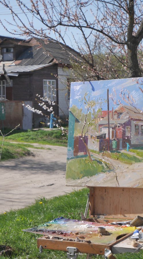 Spring on Fiksel Street by Victor Onyshchenko