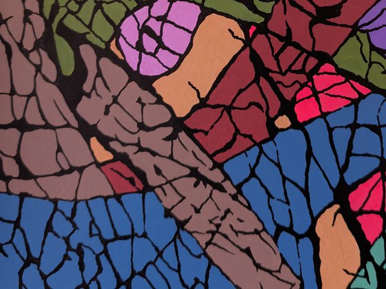 Entangled-Abstract Art painting