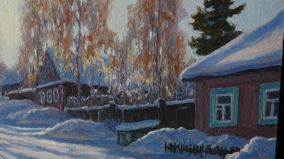 Cold Sunlight - sunny winter painting