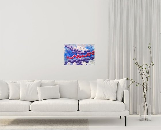 Dandelion Painting Floral Original Art Abstract Wild Flowers Home Wall Art 20 by 14 inches by Halyna Kirichenko