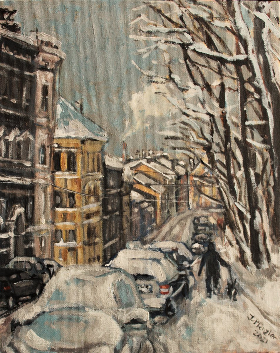 Winter in town by Joanna Plenzler