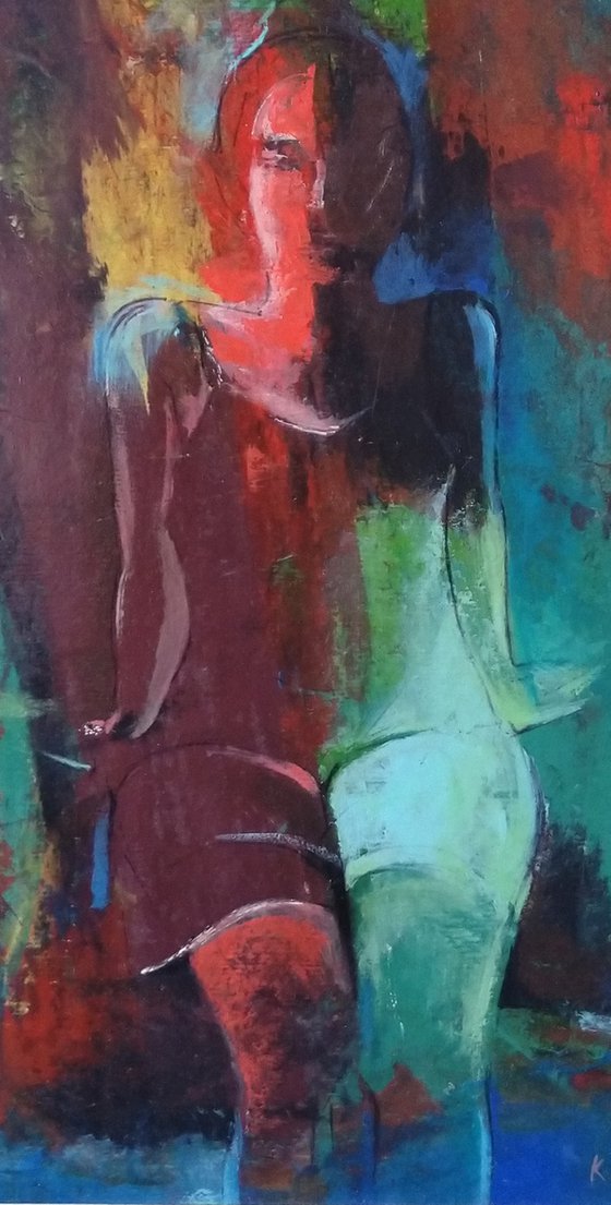 Figure (28x40cm, oil/cardboard)