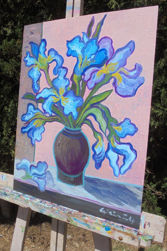 Vase of Irises