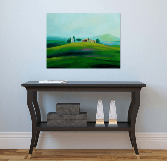 Landscape Oil painting on canvas Tuscany