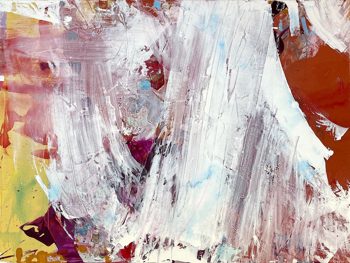 Abstract Acrylic Painting By Jason Forcier, 48 X 36, Saucy, Original Artwork