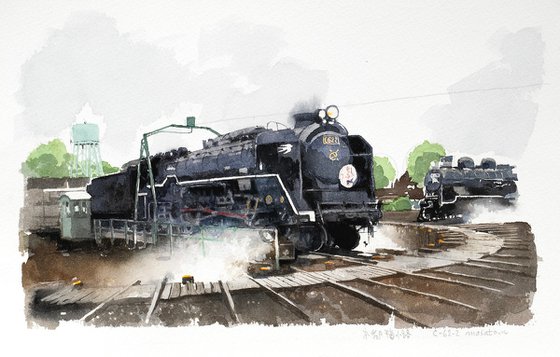 C62 2 Steam Locomotive at Umekoji