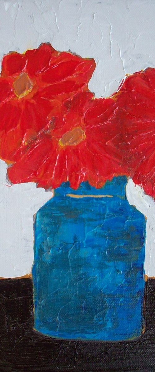 Red Daisies by David J Edwards