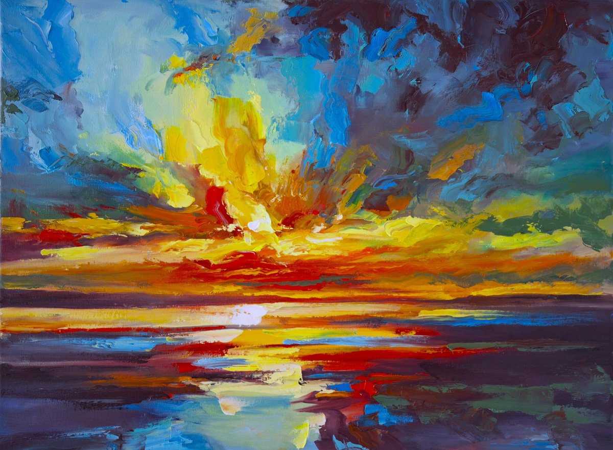Between Night And Gold By Andrej Ostapchuk, 31 X 24, Artwork For Sale On Artfinder