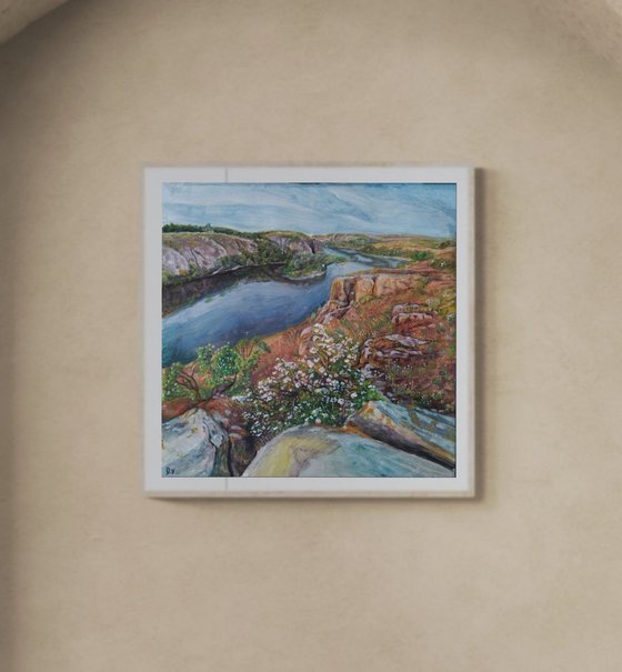 Blossom rocky landscape