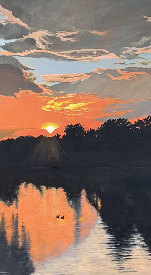 Sunset Over the Ottawa River by Anne Shaughnessy