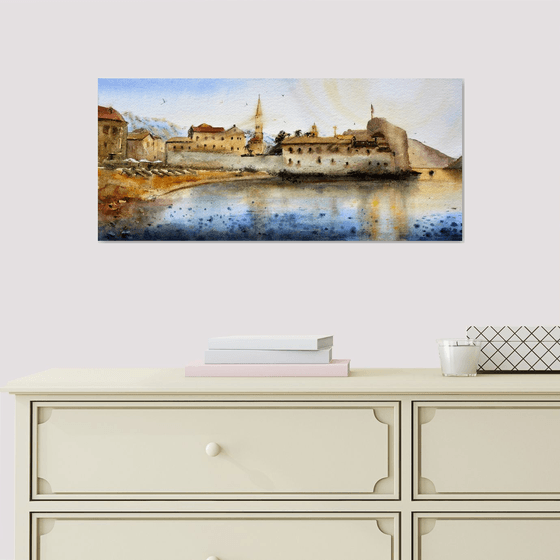 Golden Budva Montenegro 23x54cm 2020