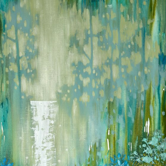 Sparkling Waterfall and Pond