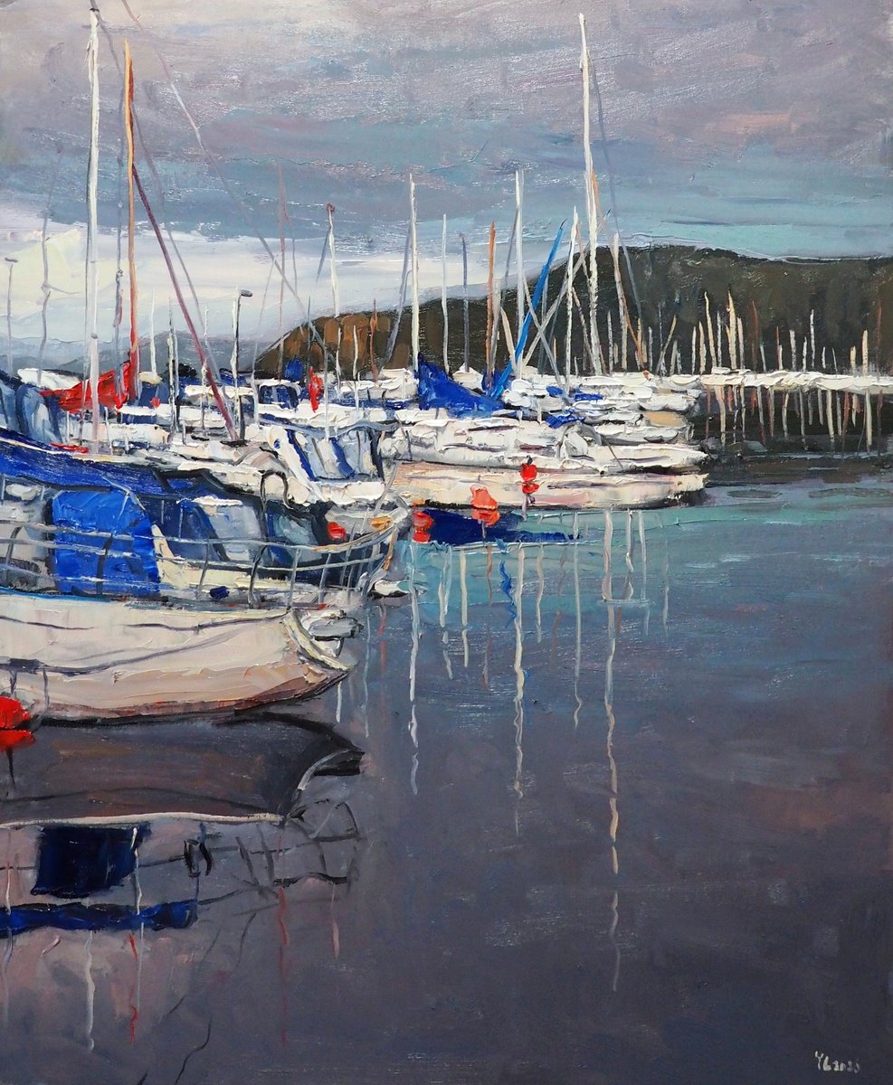 The Boats By Yuanyuan Liu, 21 X 26, Artwork For Sale On Artfinder