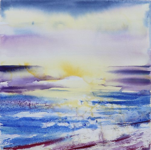 Abstract Seascape "El Zonte II" by Aimee Del Valle