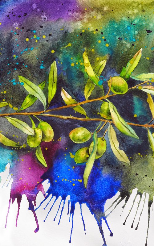 Explosive olives branch by Delnara El