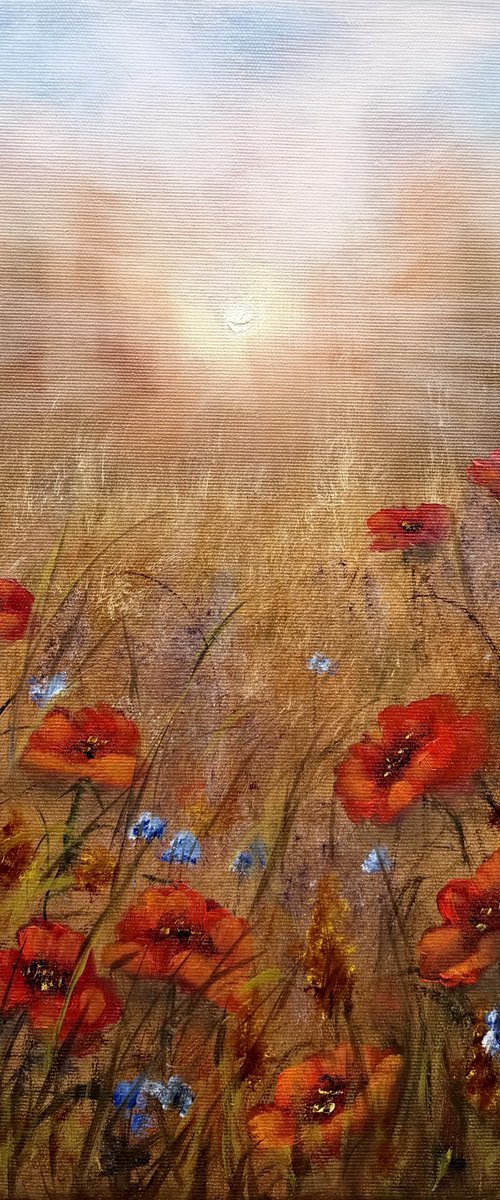 Morning and Red flowers by Tanja Frost