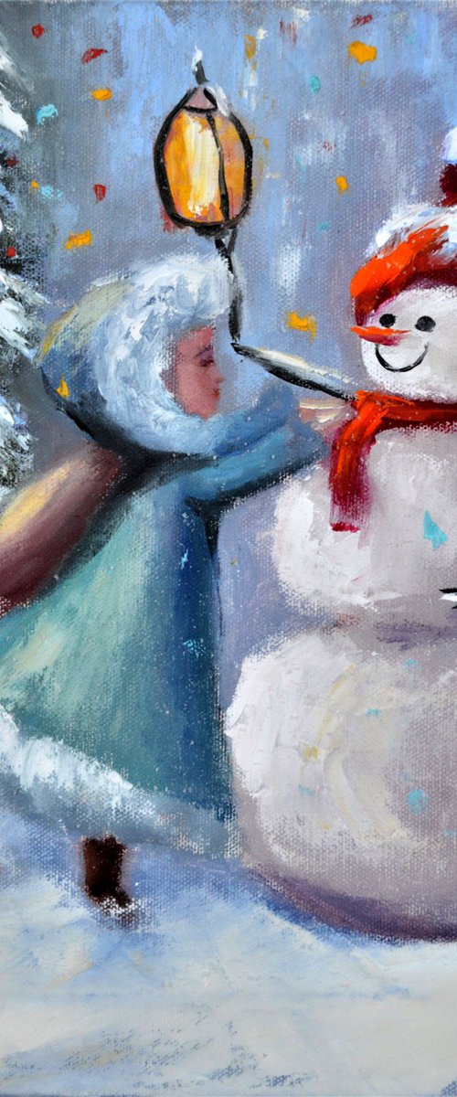 Dress up the snowman! by Elena Lukina
