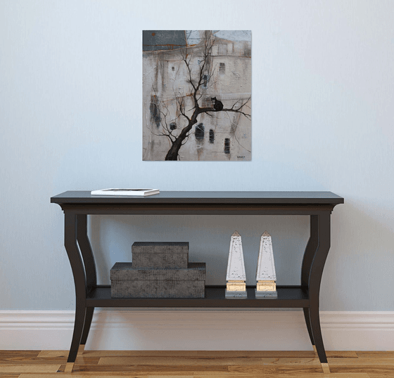 Cat on the Bare Branch